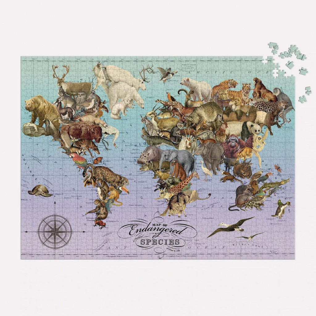 Galison: Wendy Gold Endangered Species Puzzle (1500pc Jigsaw) Board Game