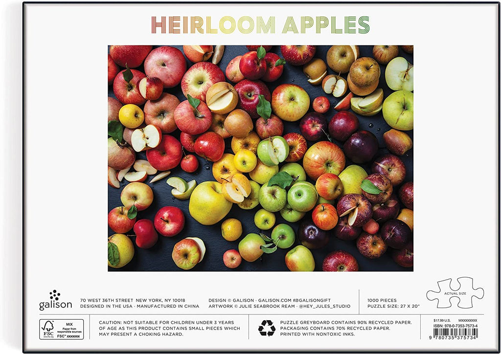 Galison: Heirloom Apples Puzzle (1000pc Jigsaw) Board Game