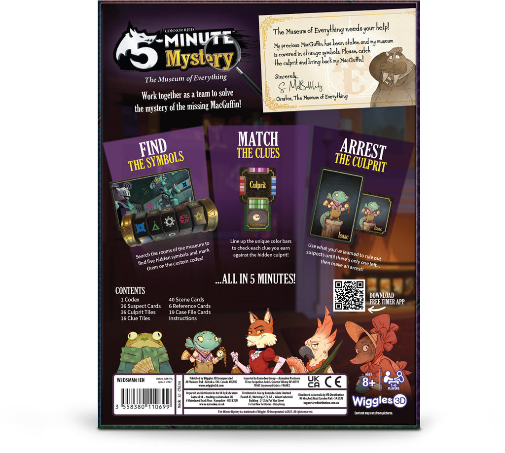 5 Minute Mystery: The Museum Of Everything Board Game