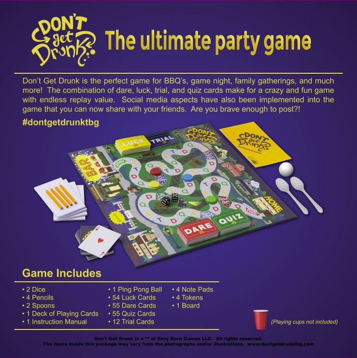 Don't Get Drunk Board Game