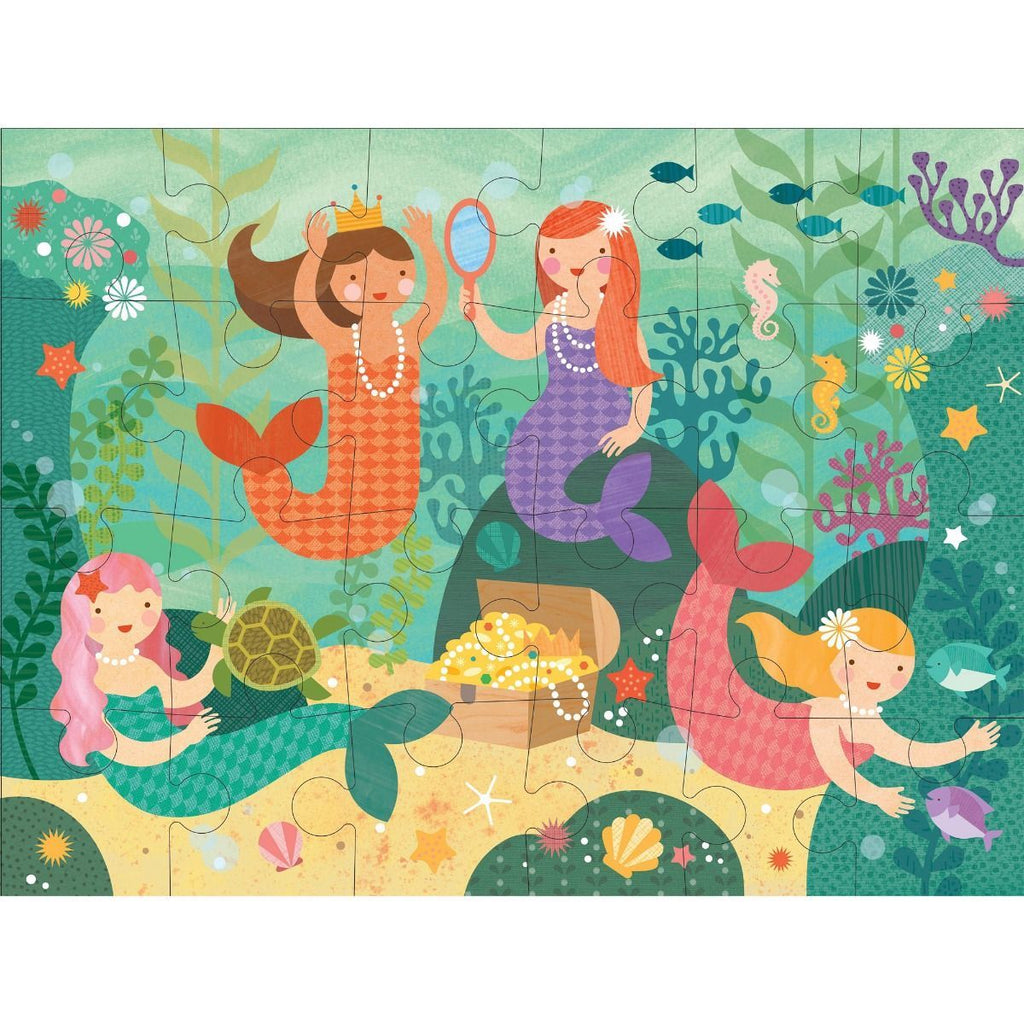 Petit Collage: Mermaid Friends - Floor Puzzle (24pc Jigsaw) Board Game