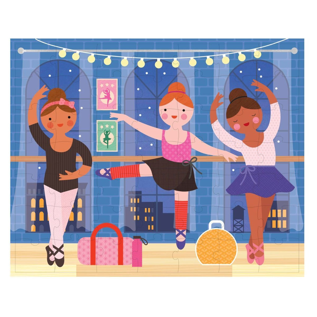Petit Collage: Ballerinas - Two Sided On-The-Go Puzzle (49pc Jigsaw) Board Game