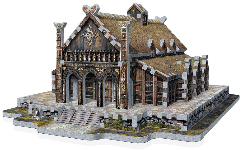 Wrebbit3D: LoTR Edoras Golden Hall - 3D Puzzle (445pc Jigsaw) Board Game