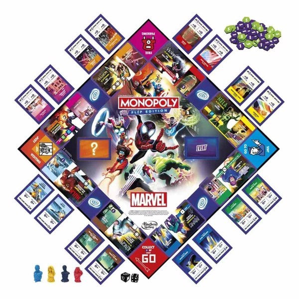 Monopoly: Flip - Marvel Edition Board Game