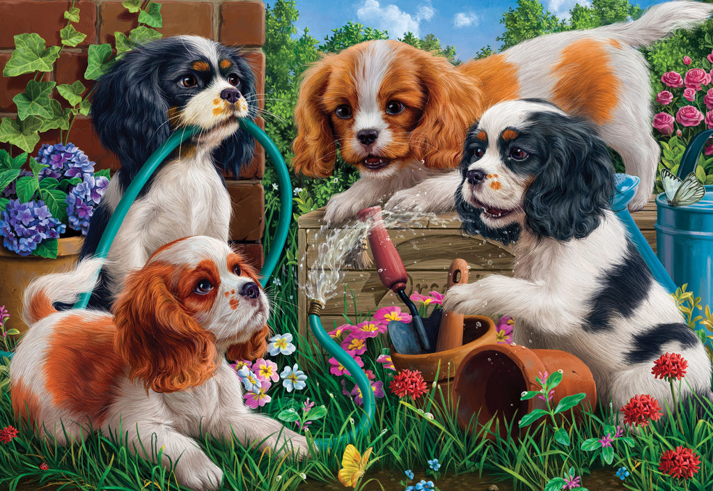 Holdson: Puppies at Play - Gallery Series XL Piece Puzzle (300pc Jigsasw) Board Game