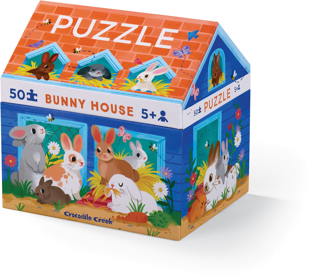 Crocodile Creek: Bunny House Puzzle (50pc Jigsaw) Board Game