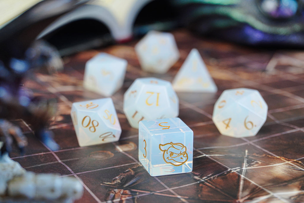 Dudley's Hoard - Transmuted Opal Gemstone Dice Set