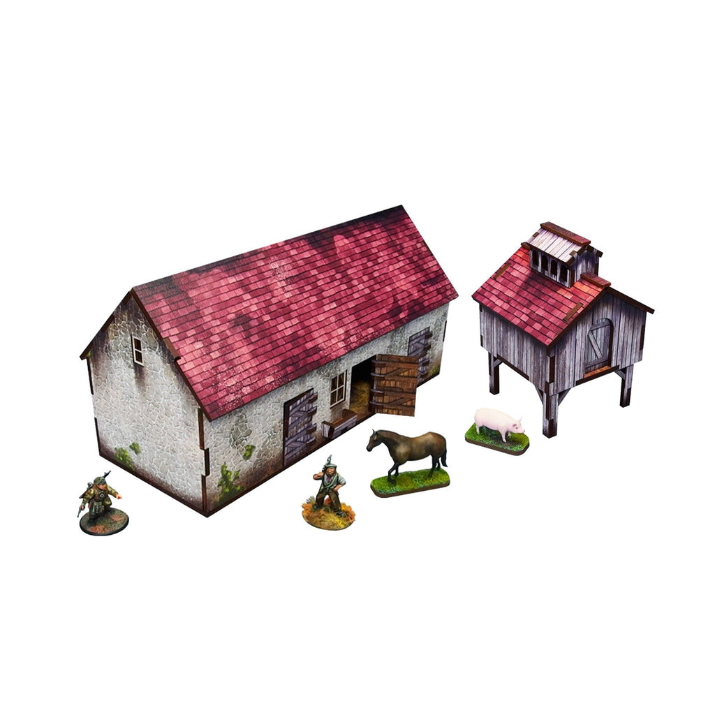 Bolt Action: Pre-Painted Wwii - Normandy Stable With Dovecote