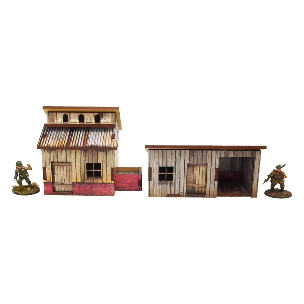 Bolt Action: Pre-Painted Ww2 - Normandy Small Sheds With Dovecote