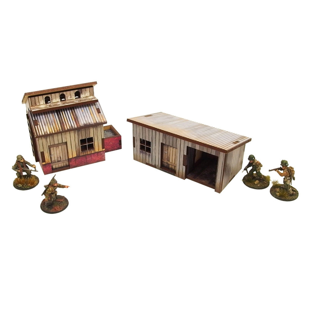 Bolt Action: Pre-Painted Ww2 - Normandy Small Sheds With Dovecote