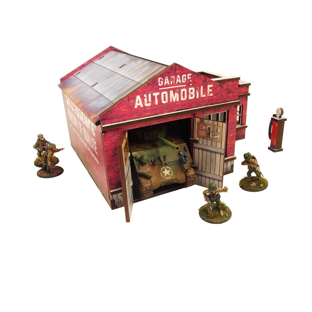 Bolt Action: Pre-Painted Ww2 - Normandy Garage With Petrol Station