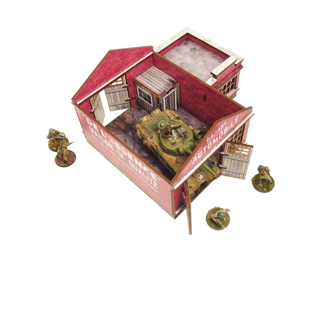 Bolt Action: Pre-Painted Ww2 - Normandy Garage With Petrol Station