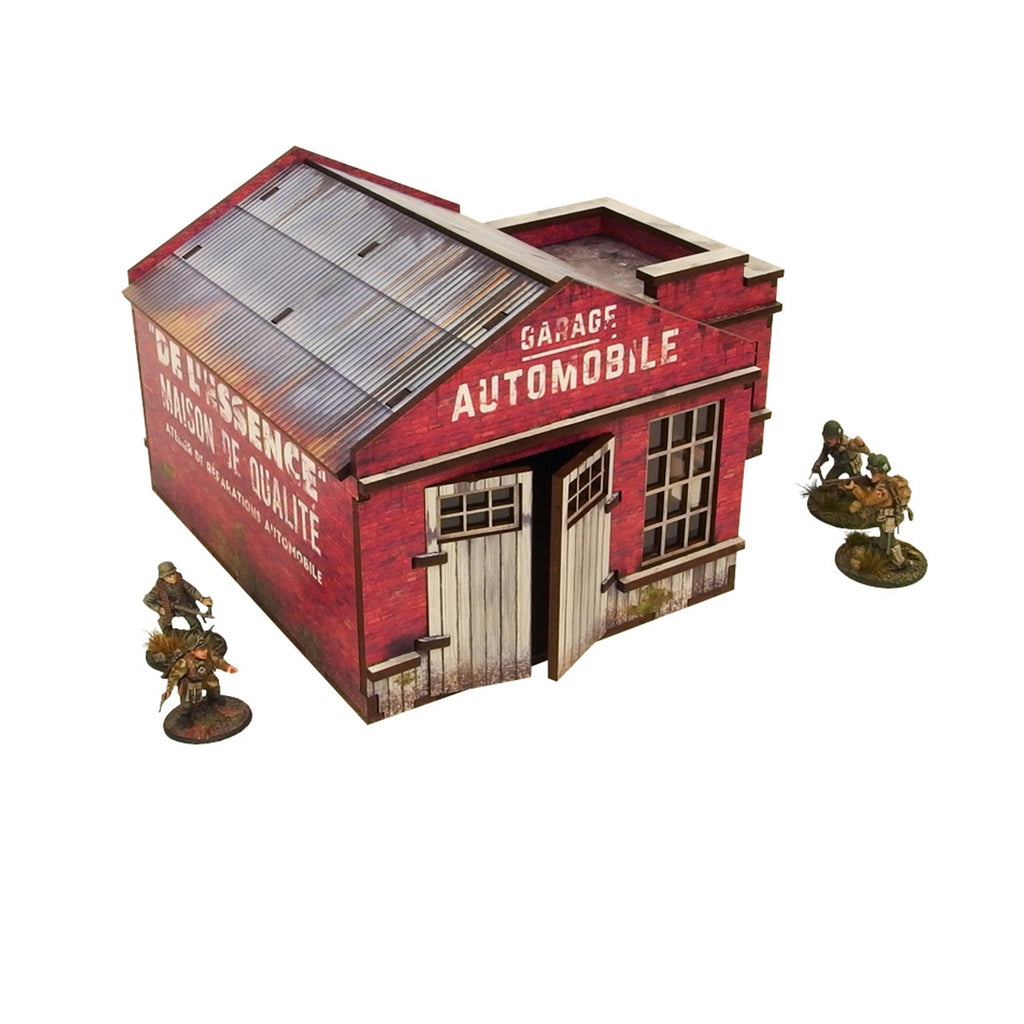 Bolt Action: Pre-Painted Ww2 - Normandy Garage With Petrol Station