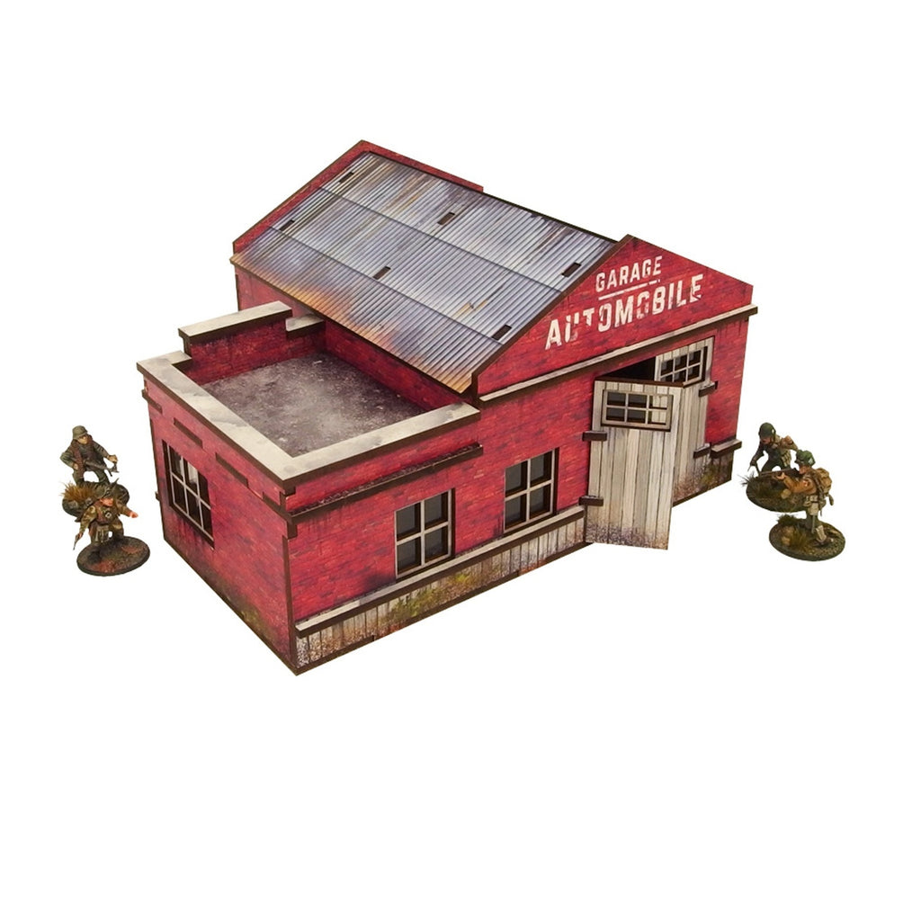 Bolt Action: Pre-Painted Ww2 - Normandy Garage With Petrol Station