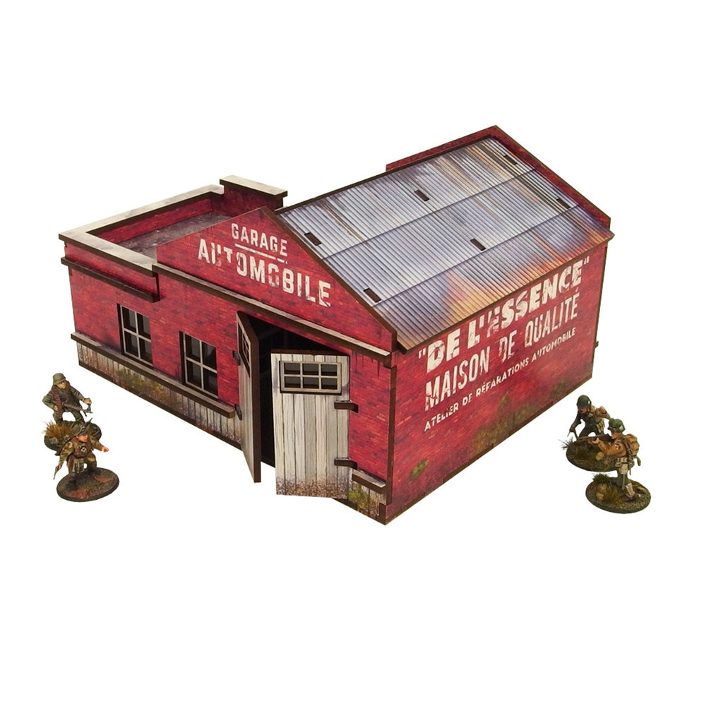 Bolt Action: Pre-Painted Ww2 - Normandy Garage With Petrol Station