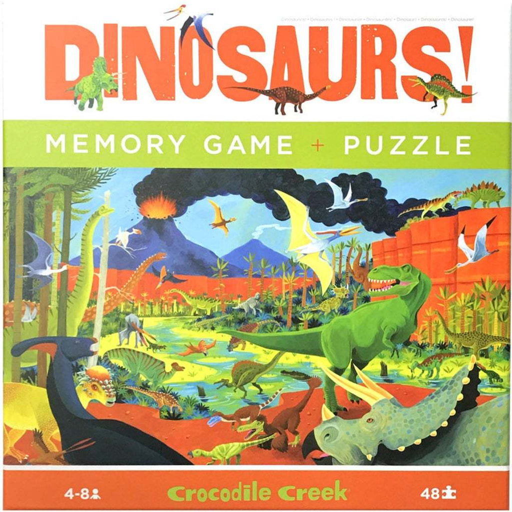 Crocodile Creek: Dinosaurs Game & Puzzle - Memory Game & (48pc Jigsaw)
