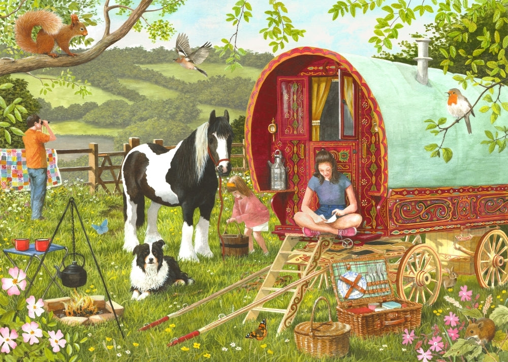 Holdson: Horsedrawn Caravan - Weekend Away Puzzle (1000pc Jigsaw) Board Game