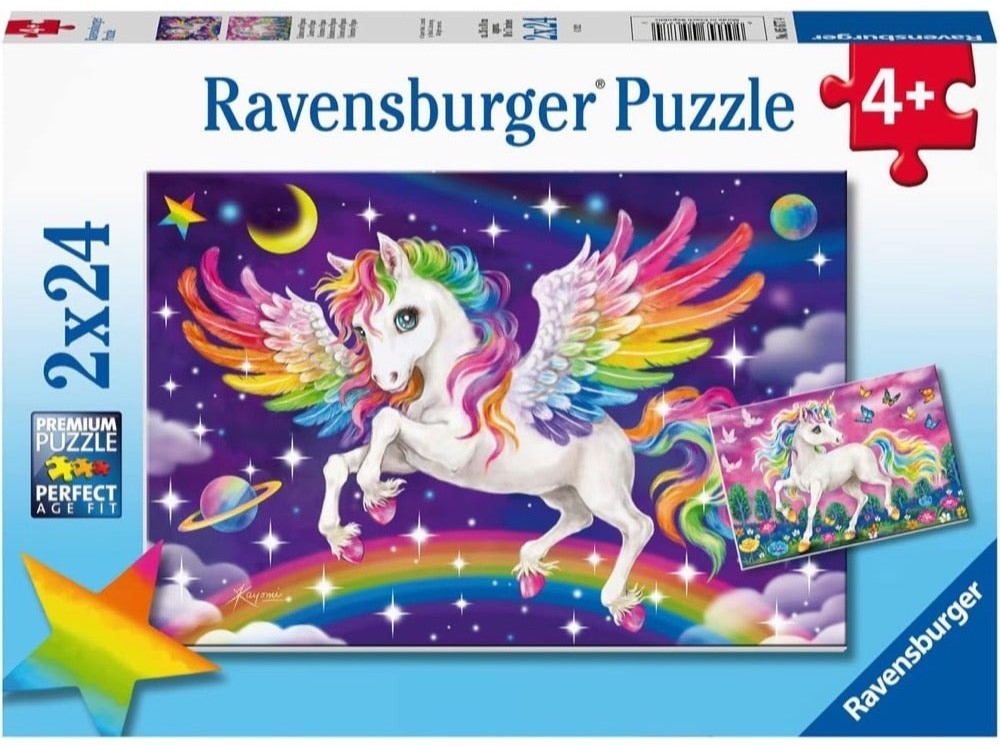 Ravensburger: Unicorn and Pegasus Puzzles (2x24pc Jigsaws) Board Game