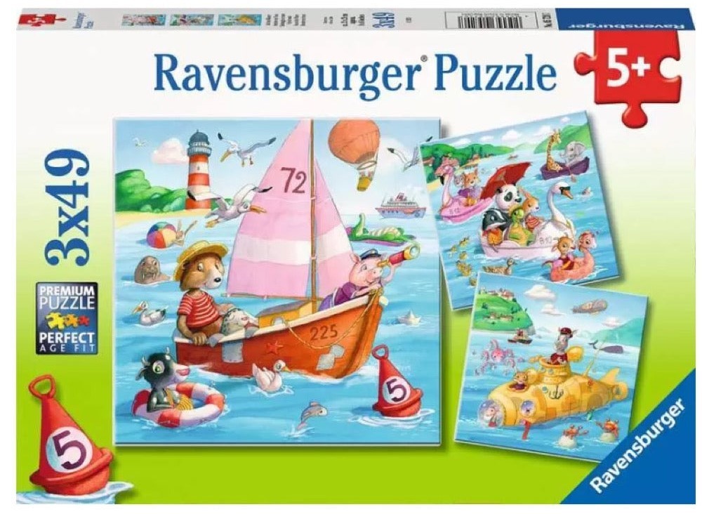 Ravensburger: Water Vehicles Puzzles (3x49pc Jigsaws) Board Game