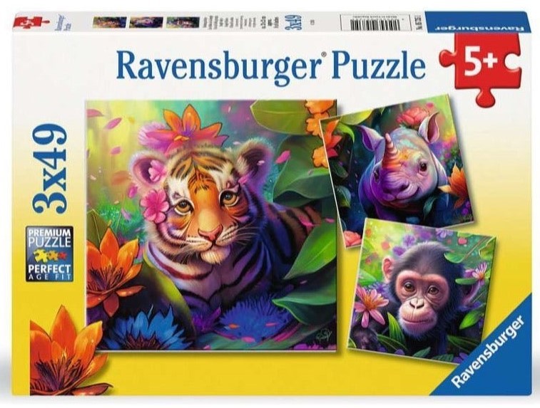 Ravensburger: Jungle Babies Puzzles (3x49pc Jigsaws) Board Game