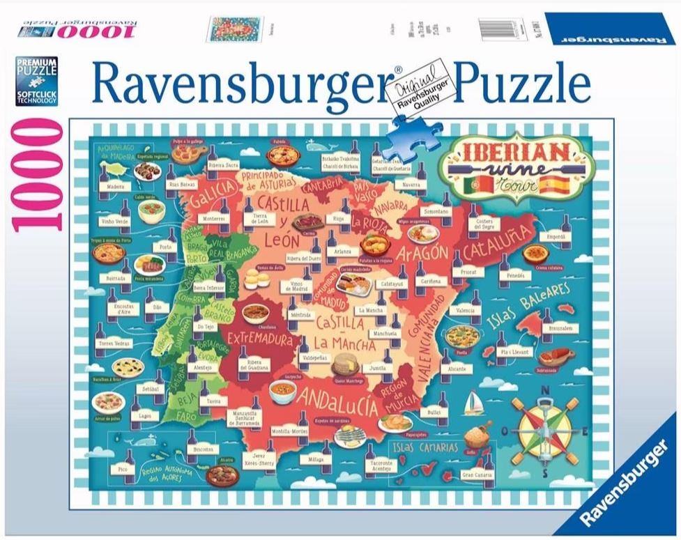 Ravensburger: Map of Iberia - Wines Puzzle (1000pc Jigsaw) Board Game