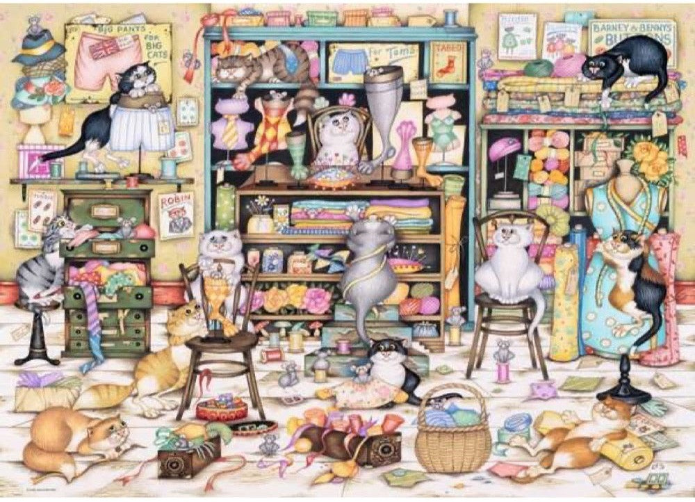 Ravensburger: Crazy Cats - Haberdashery Puzzle (1000pc Jigsaw) Board Game