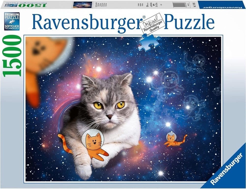 Ravensburger: Cats Flying to Outer Space Puzzle (1500pc Jigsaw) Board Game