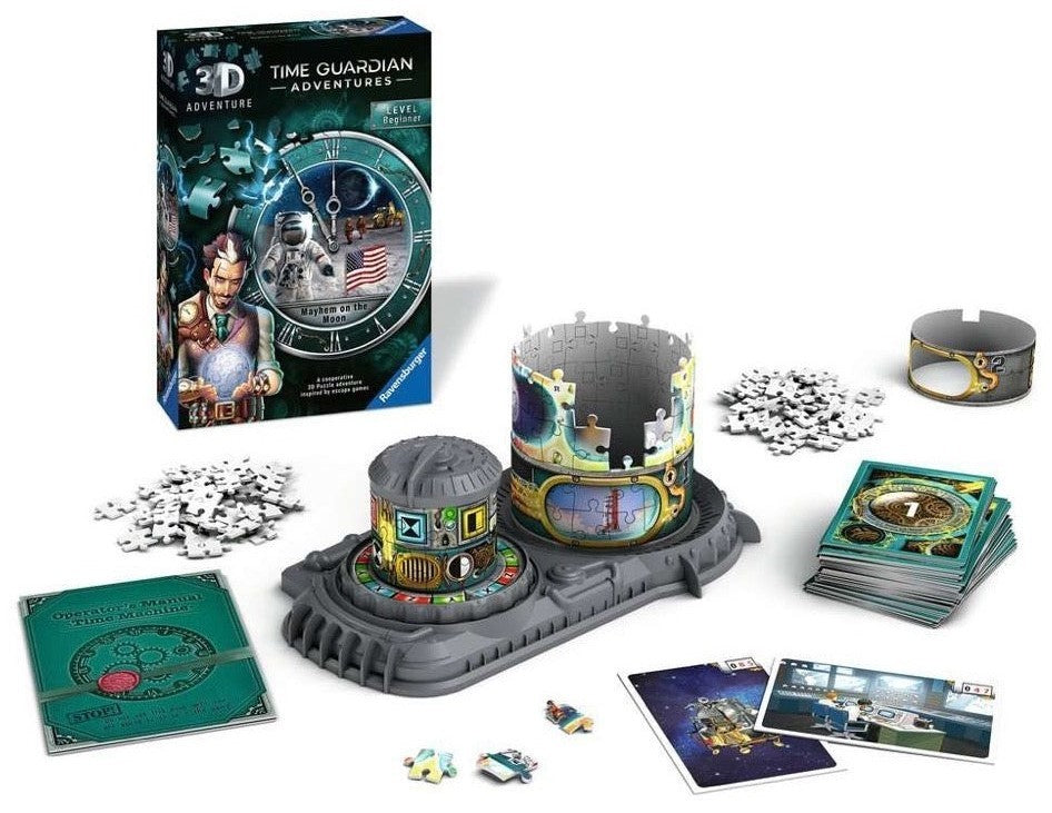 Ravensburger: Time Guardians Mayhem on the Moon - 3D Puzzle (216pc Jigsaw) Board Game