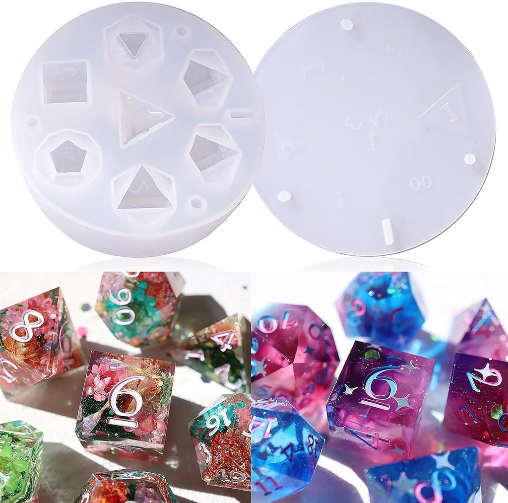 Let's Resin - 7 Piece Polyhedral Dice Set Resin Mould