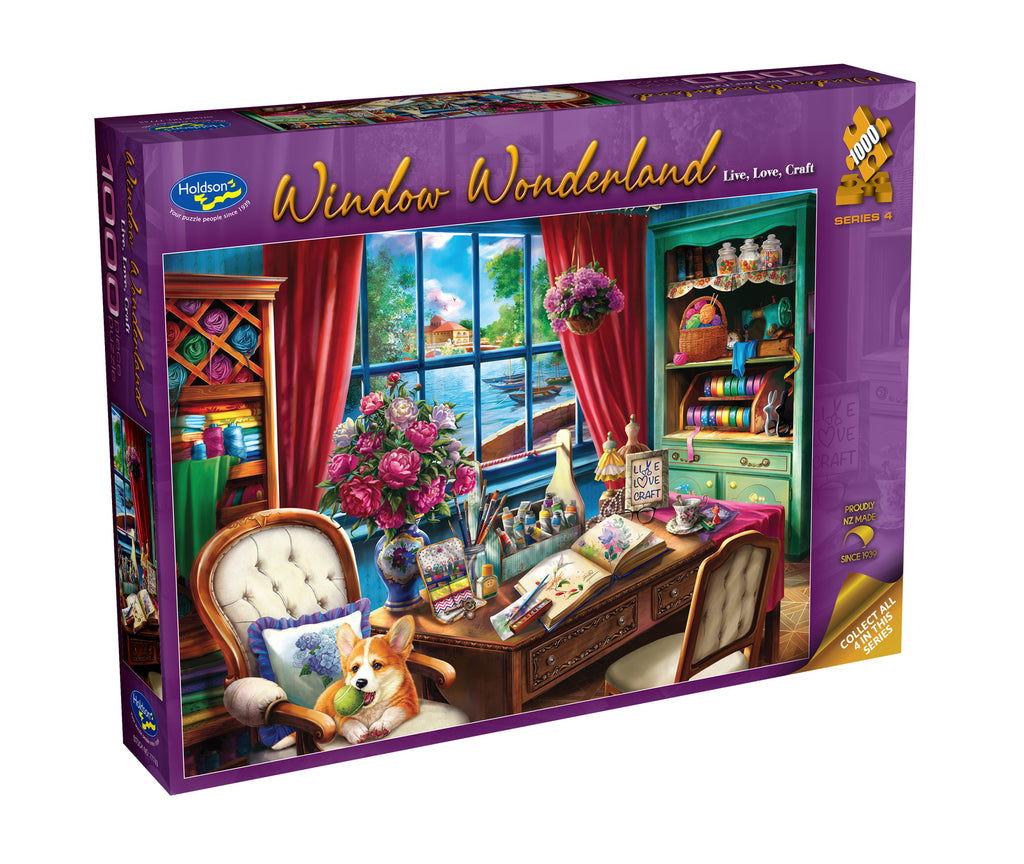 Holdson: Live, Love, Craft - Window Wonderland Puzzle (1000pc Jigsaw) Board Game