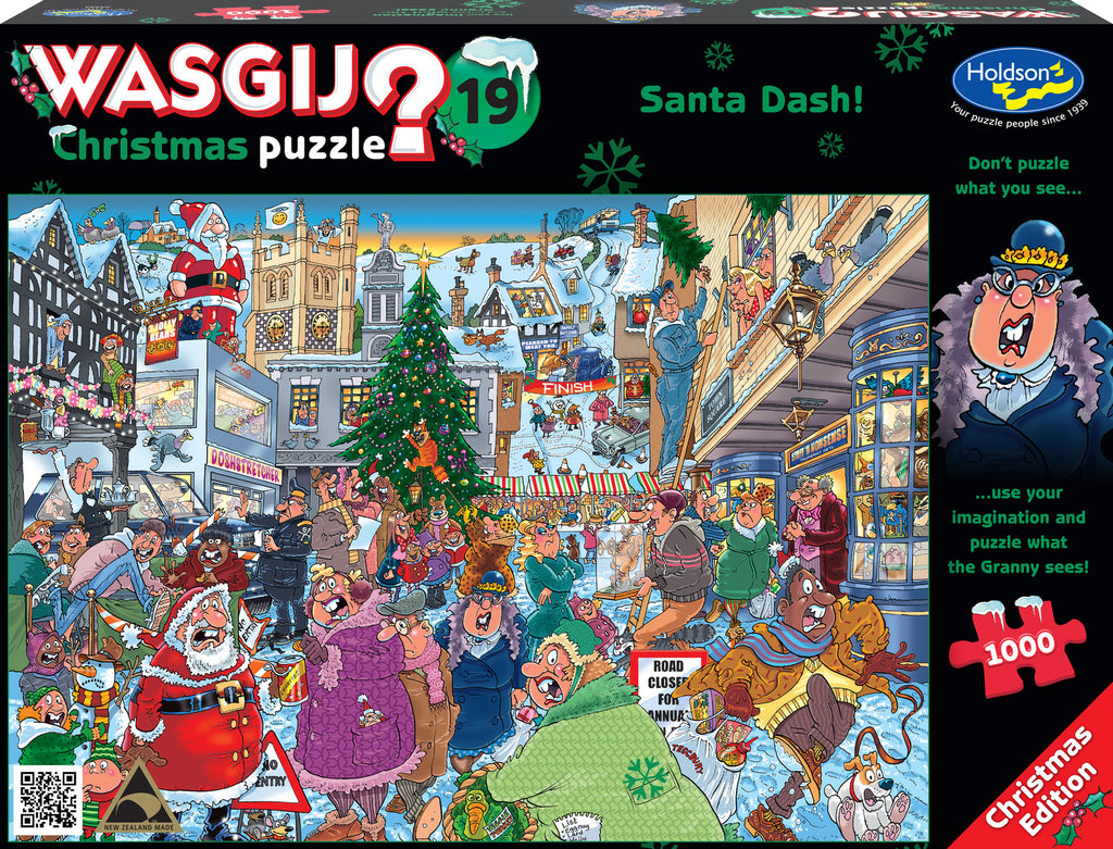 Wasgij Christmas #19: Santa Dash Puzzle (1000pc Jigsaw) Board Game