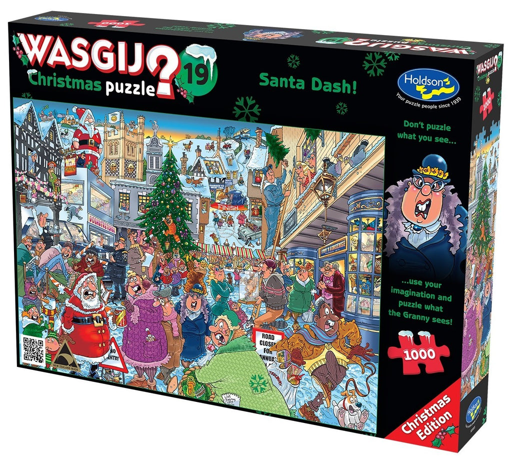 Wasgij Christmas #19: Santa Dash Puzzle (1000pc Jigsaw) Board Game