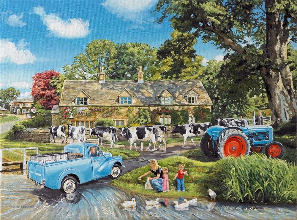 Holdson: Crossing The Ford - Village Kids Puzzle (1000pc Jigsaw) Board Game