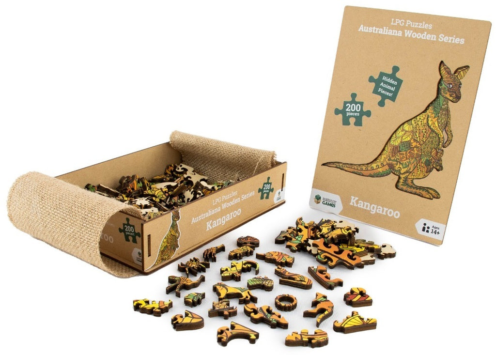 LPG: Kangaroo - Wooden Puzzle (200pc Jigsaw) Board Game