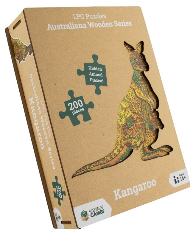 LPG: Kangaroo - Wooden Puzzle (200pc Jigsaw) Board Game