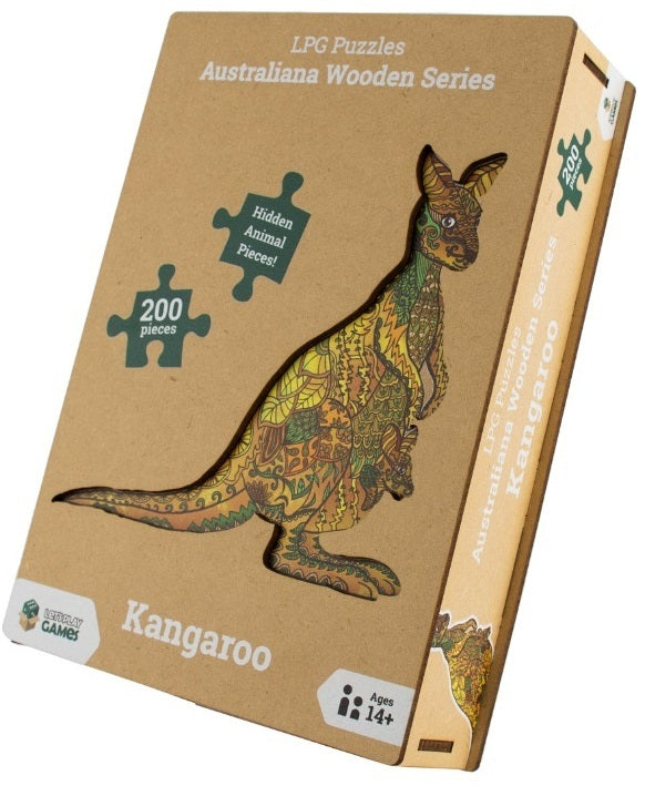 LPG: Kangaroo - Wooden Puzzle (200pc Jigsaw) Board Game