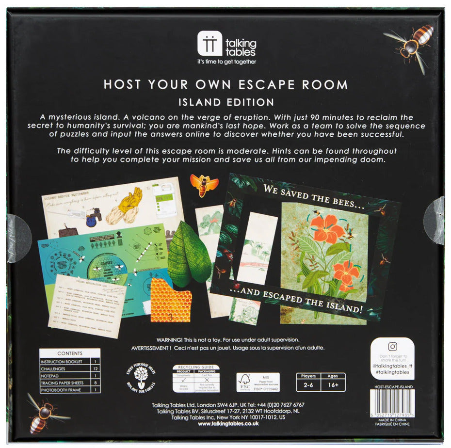 Host Your Own Escape Room Island Edition Board Game