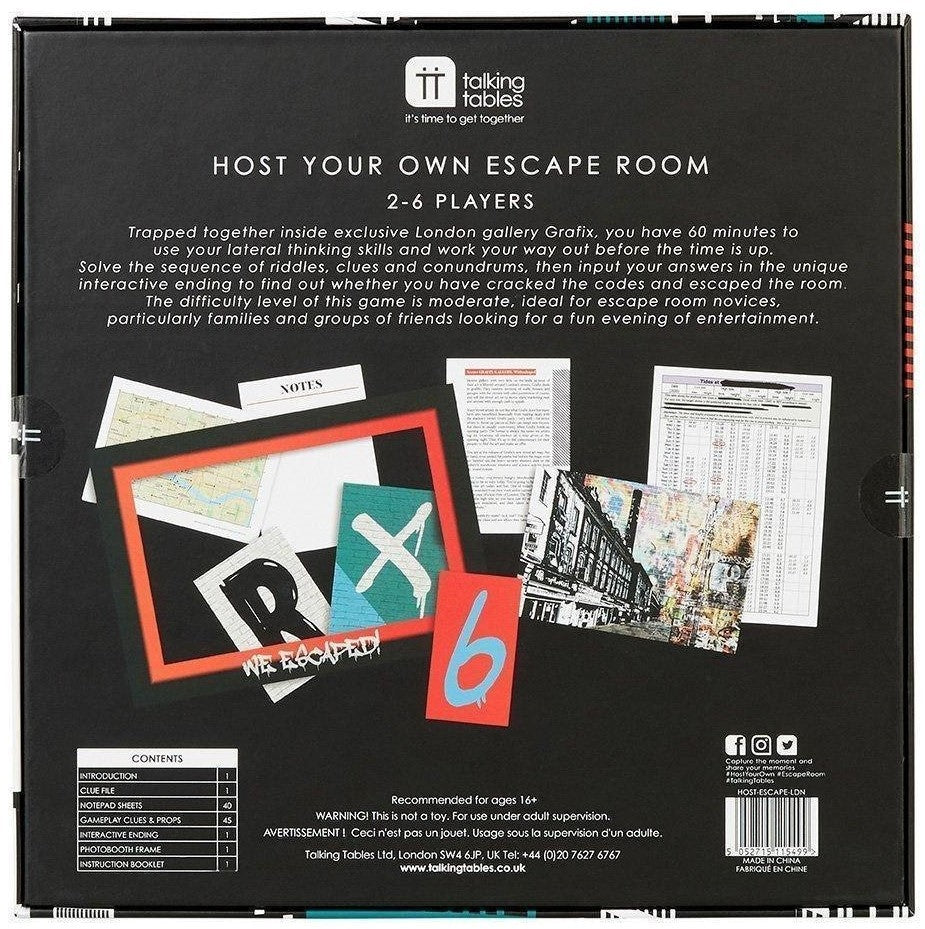 Host Your Own Escape Room - London Board Game