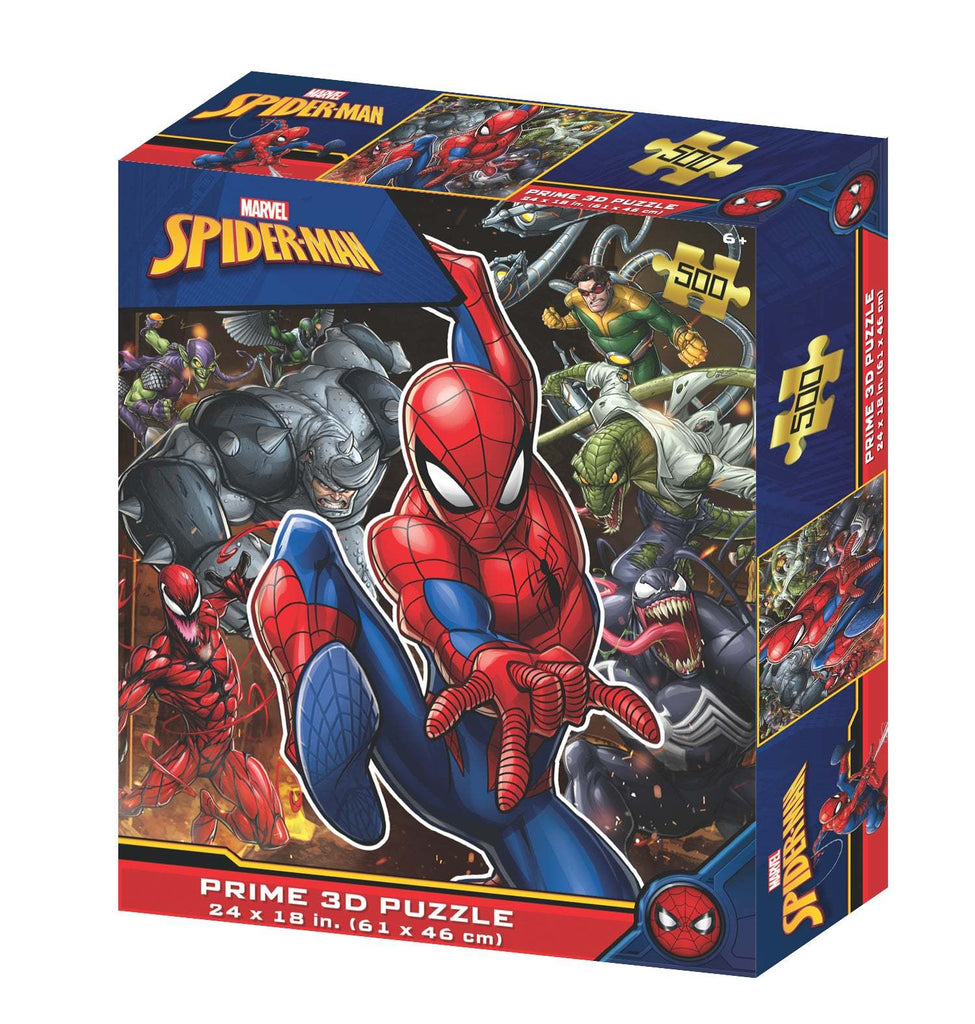 Prime 3D: Marvel - Spider-Man & The Sinister Six Puzzle (500pc Jigsaw) Board Game