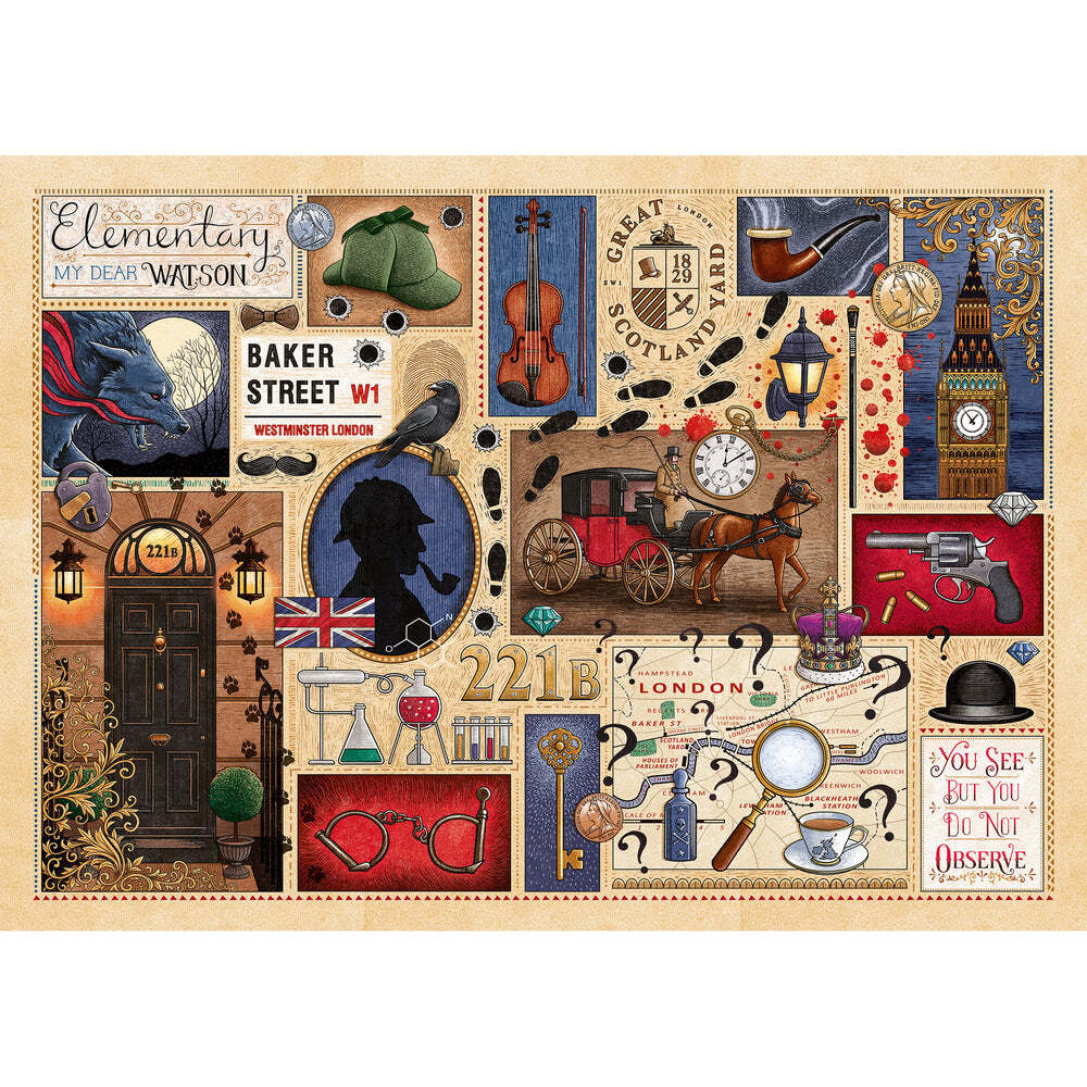 Gibsons: Book Club Sherlock Holmes Puzzle (1000pc Jigsaw) Board Game