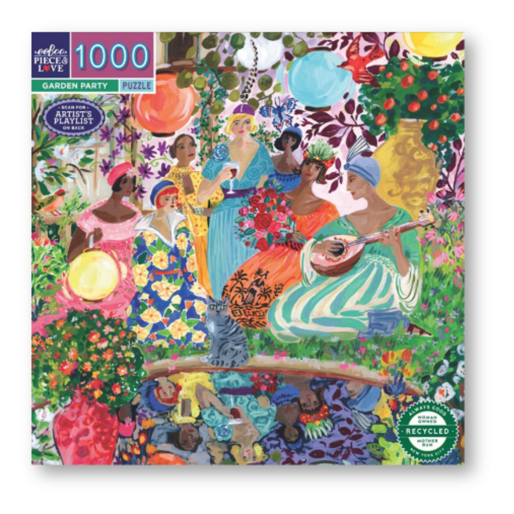 eeboo: Garden Party - Square Puzzle (1000pc Jigsaw) Board Game