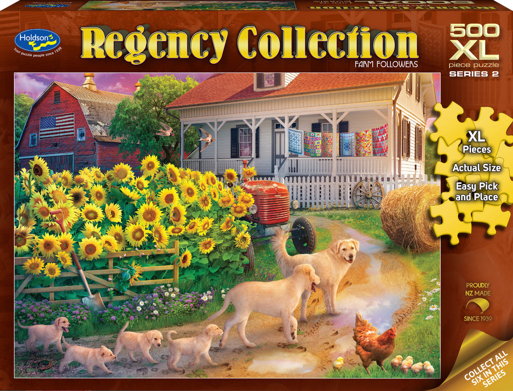 Holdson: Farm Followers - Regency Collection XL Piece Puzzle (500pc Jigsaw) Board Game