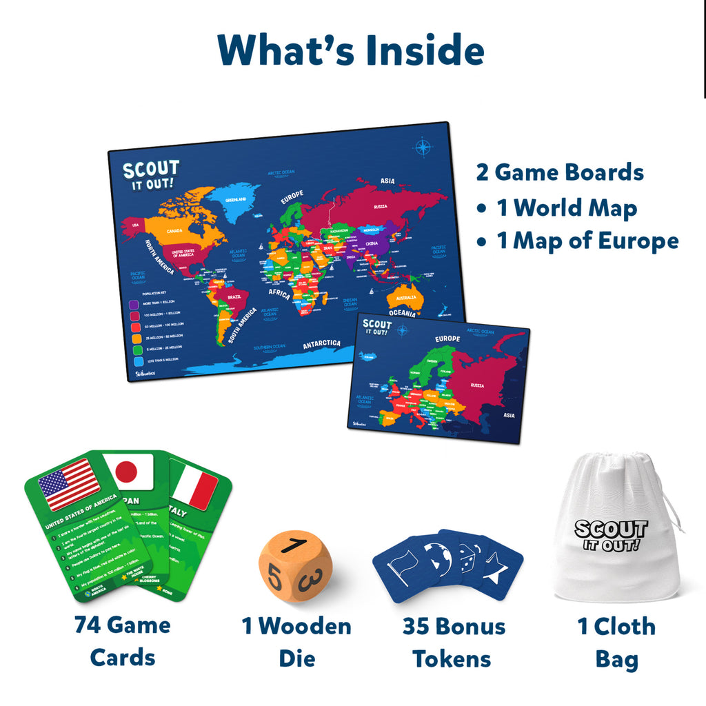 Skillmatics: Scout it Out! - Countries of The World Board Game