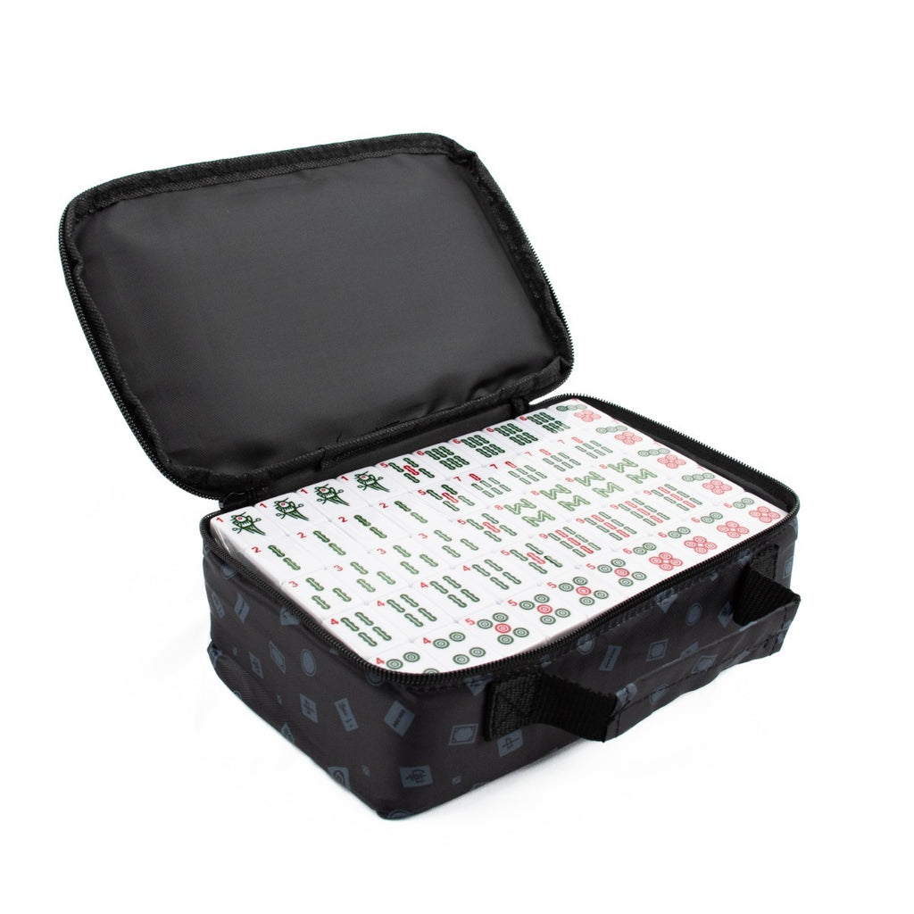 LPG Classics: Mahjong - Set with Black Tiles & Travel Case Board Game