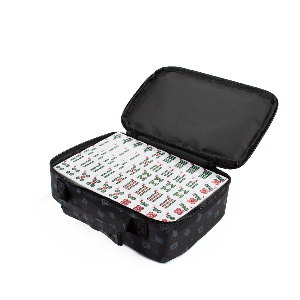 LPG Classics: Mahjong - Set with Black Tiles & Travel Case Board Game