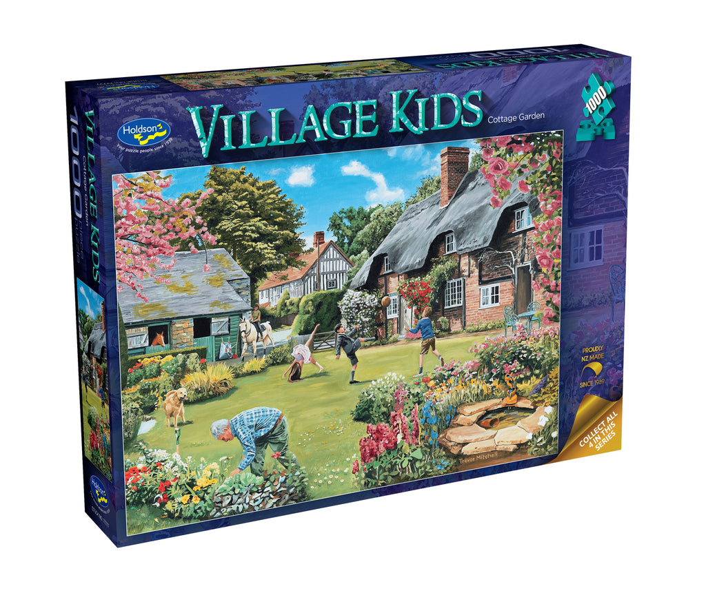 Holdson: Cottage Garden - Village Kids Puzzle (1000pc Jigsaw) Board Game