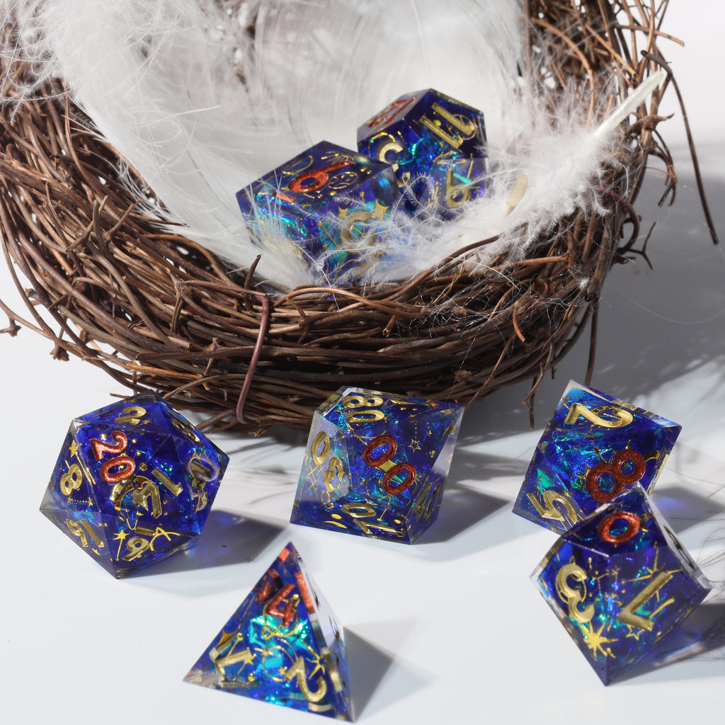 Dudley's Gallery - Celestial Study Sharp Edge Resin Dice Set