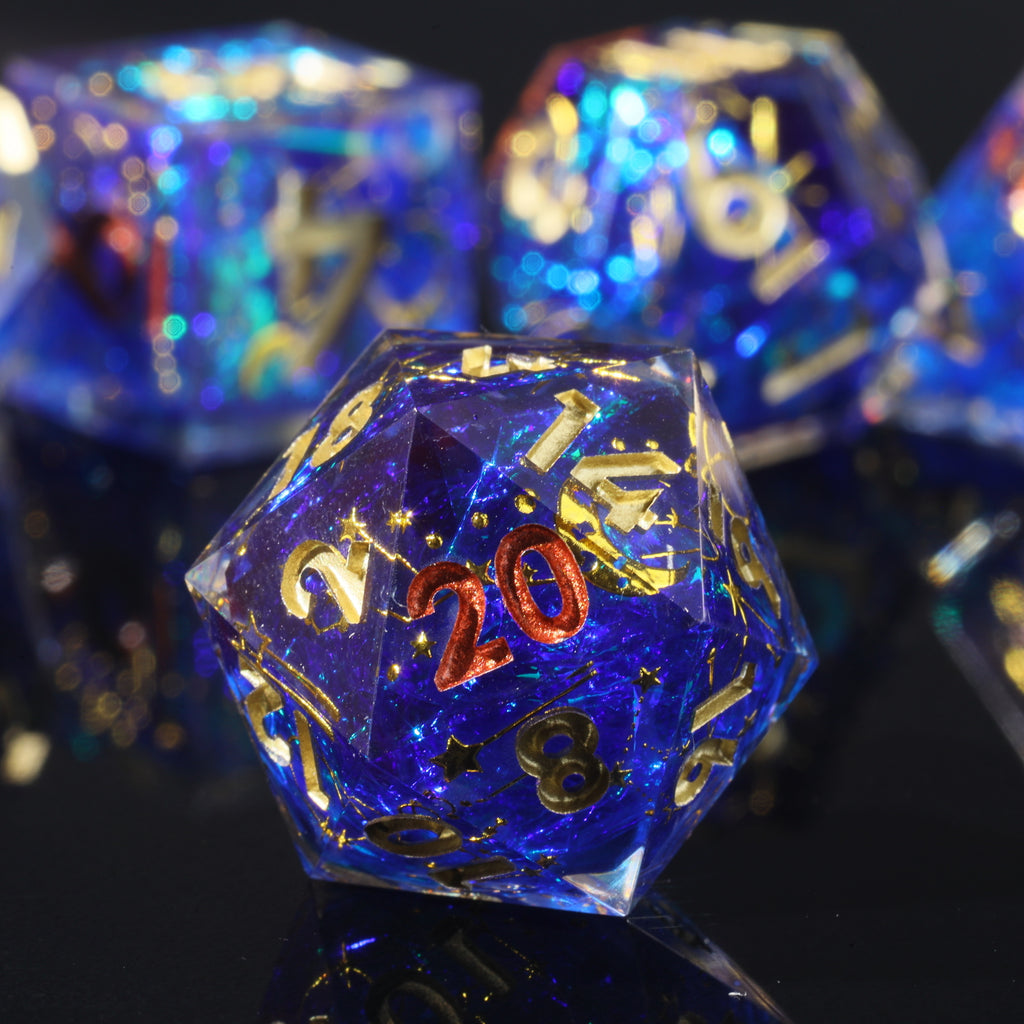 Dudley's Gallery - Celestial Study Sharp Edge Resin Dice Set