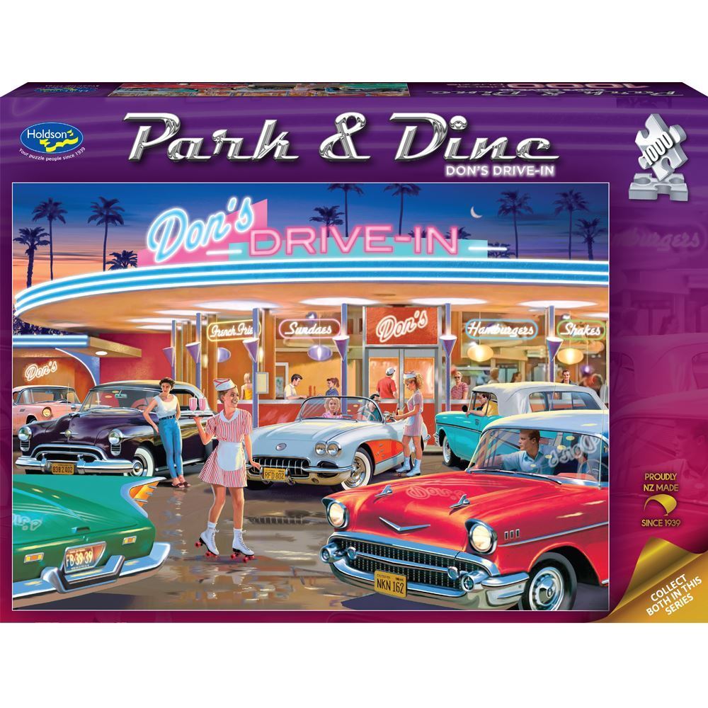 Holdson: Don's Drive In - Park & Dine Puzzle (1000pc Jigsaw) Board Game