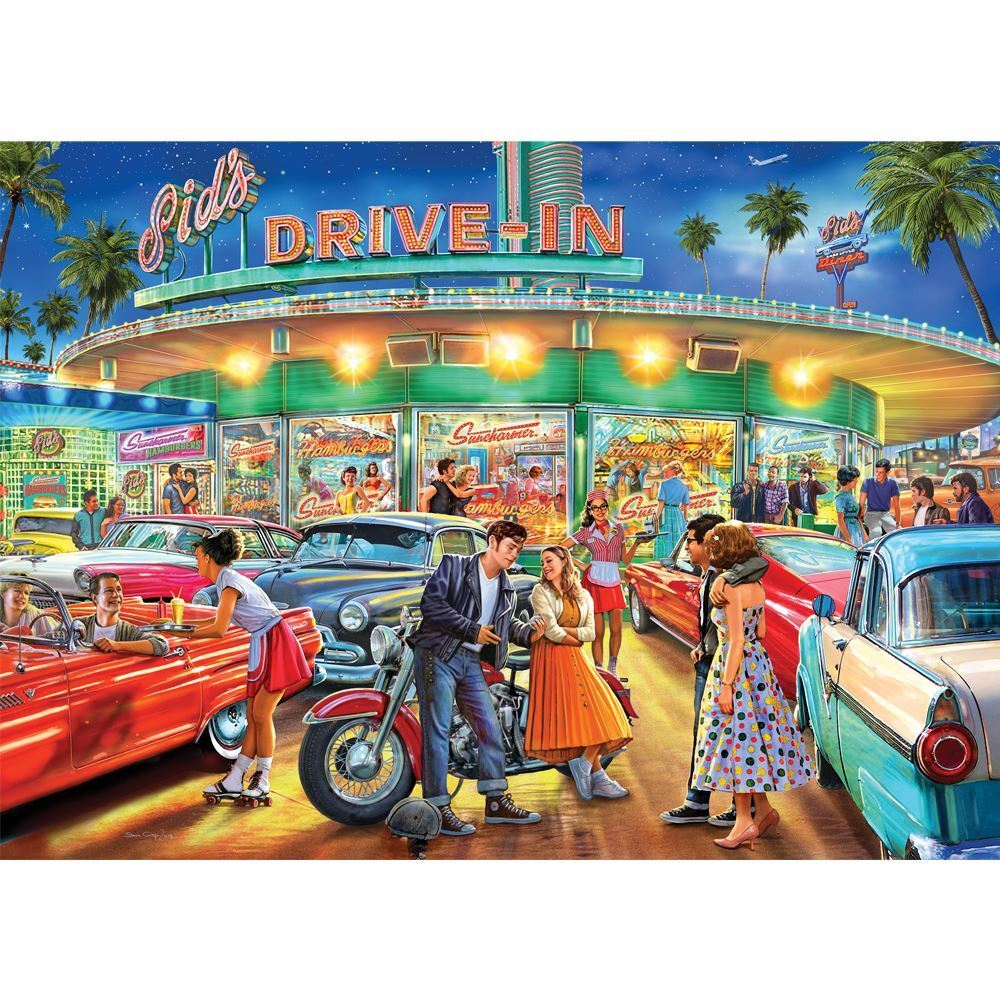 Holdson: Sid's Drive In - Park & Dine Puzzle (1000pc Jigsaw) Board Game